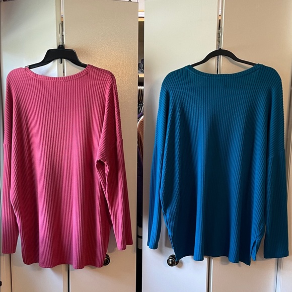 Pink/Teal Sweaters XL-set of 2 - Picture 4 of 4